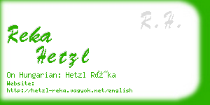 reka hetzl business card